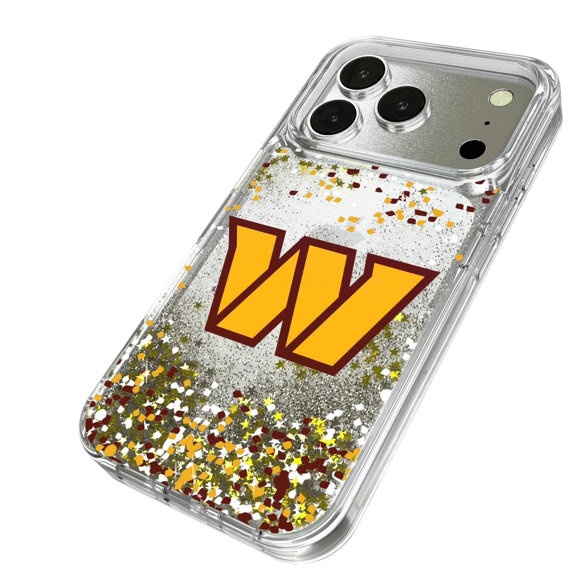 Alt View 1. Keyscaper - Washington Commanders iPhone Glitter Case with Confetti Design - 17 Pro Max - Multicolor.