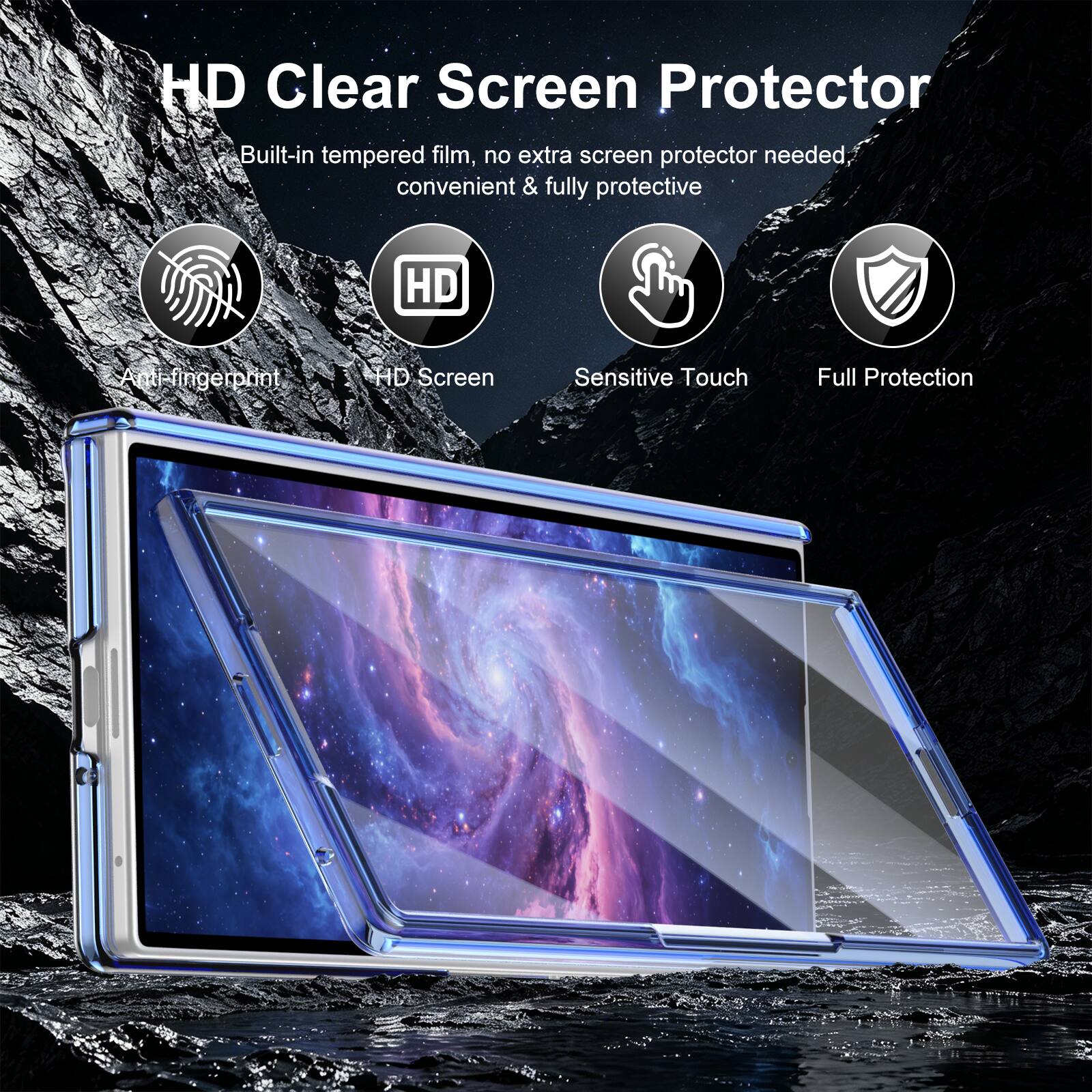 Dteck Crystal Hybrid Magnetic Case with Screen Protector for Samsung ...