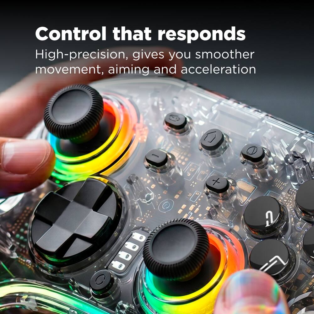 Control that responds  
High-precision, gives you smoother movement, aiming and acceleration