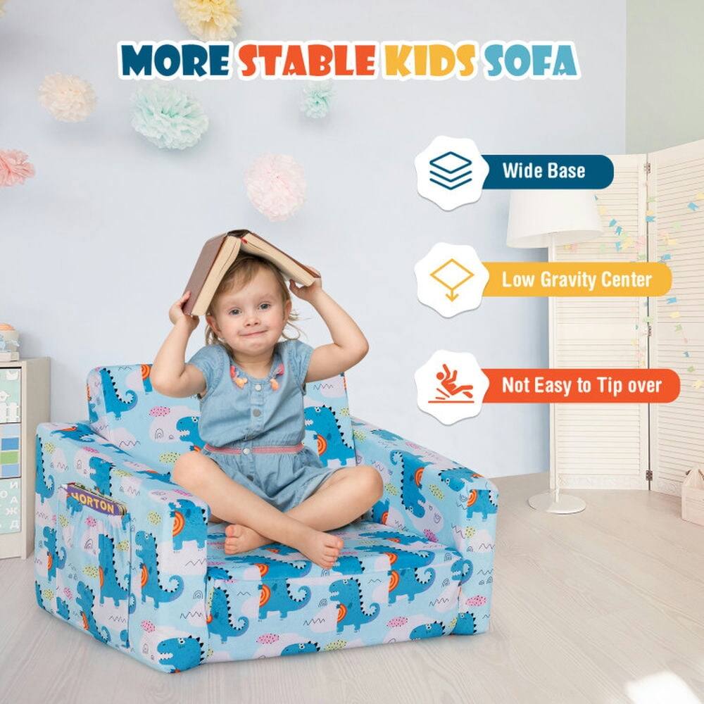 MORE STABLE KIDS SOFA  
Wide Base  
Low Gravity Center  
Not Easy to Tip over