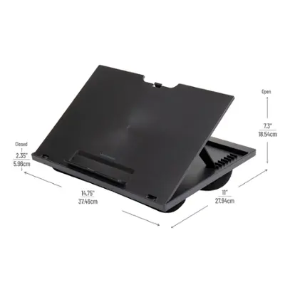 Lap Desk With Pillow Cushion For 17 Inch MacBook - Home Office Laptop Stand For Bed & Couch, Writing, Drawing, Phone & Tablet Slot, Device Ledge, Pen