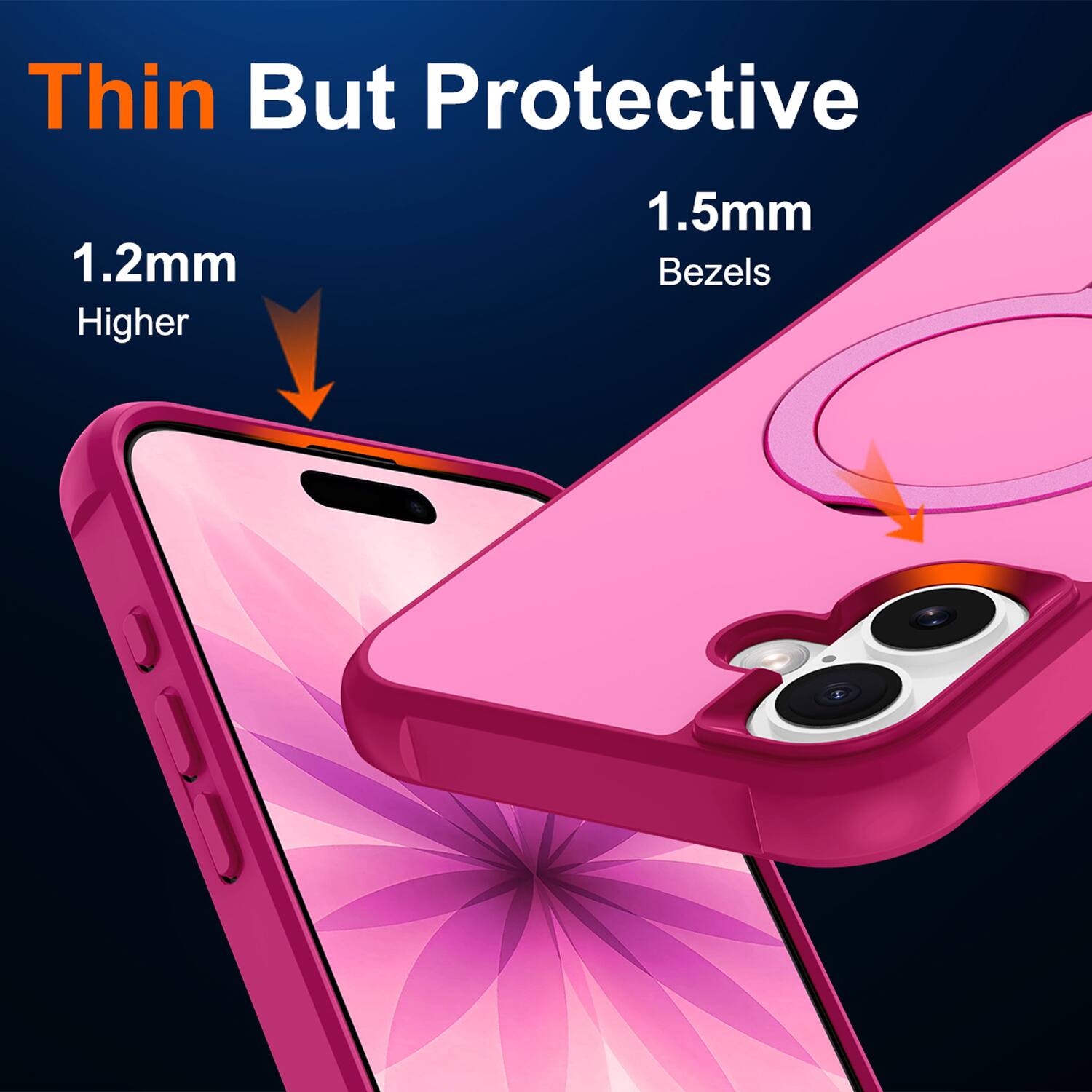 Thin But Protective  
1.2mm Higher  
1.5mm Bezels