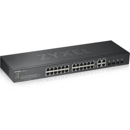 ZYXEL - GS1920-24v2 24-Port Gigabit Smart Nebula Cloud Managed Switch with 4 SFP Uplinks - 24 Ports - Gigabit Ethernet - Black
