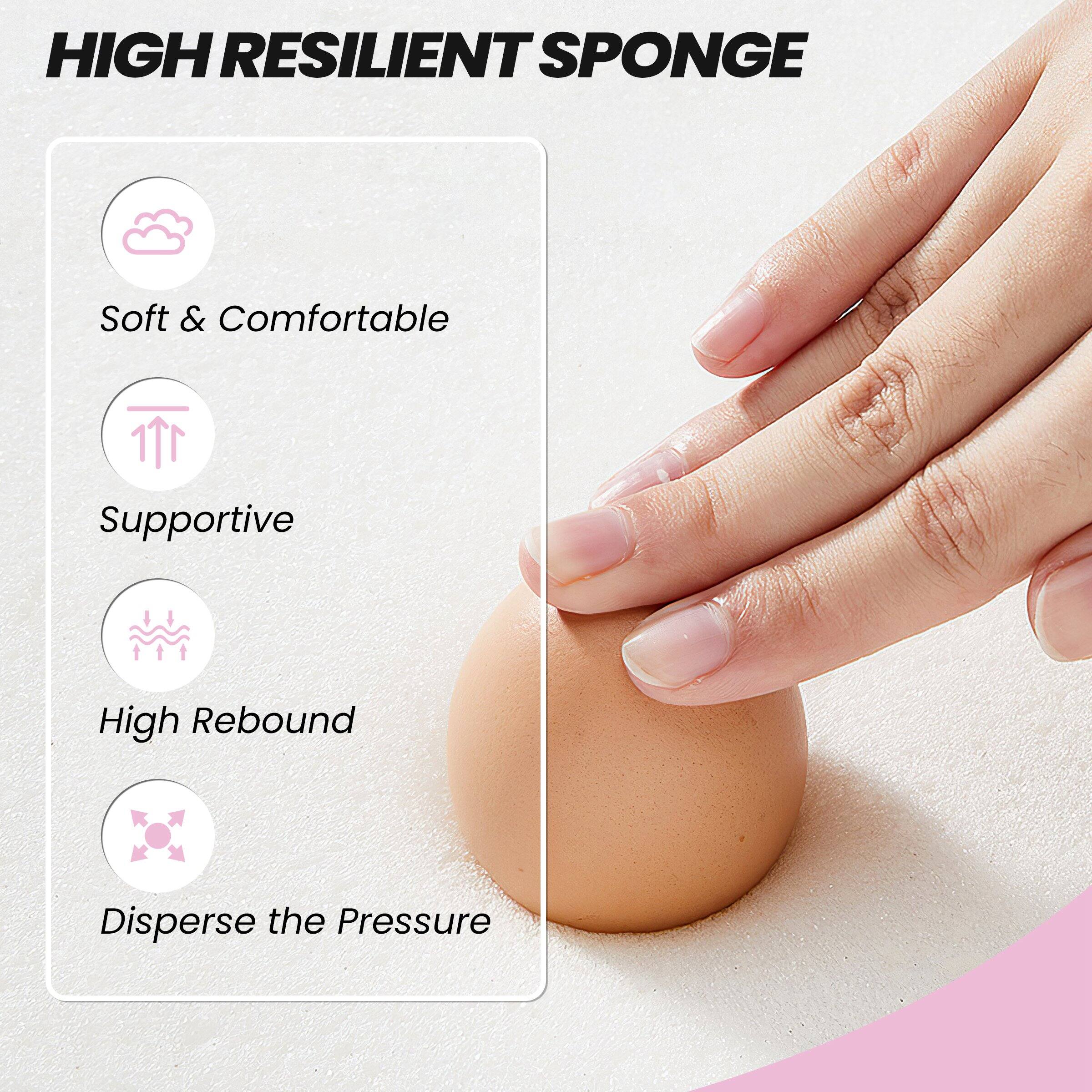 HIGH RESILIENT SPONGE

- Soft & Comfortable
- Supportive
- High Rebound
- Disperse the Pressure