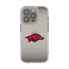 Keyscaper - NCAA - Arkansas Razorbacks Linen Logo iPhone Clear Case - 15 - Multicolor