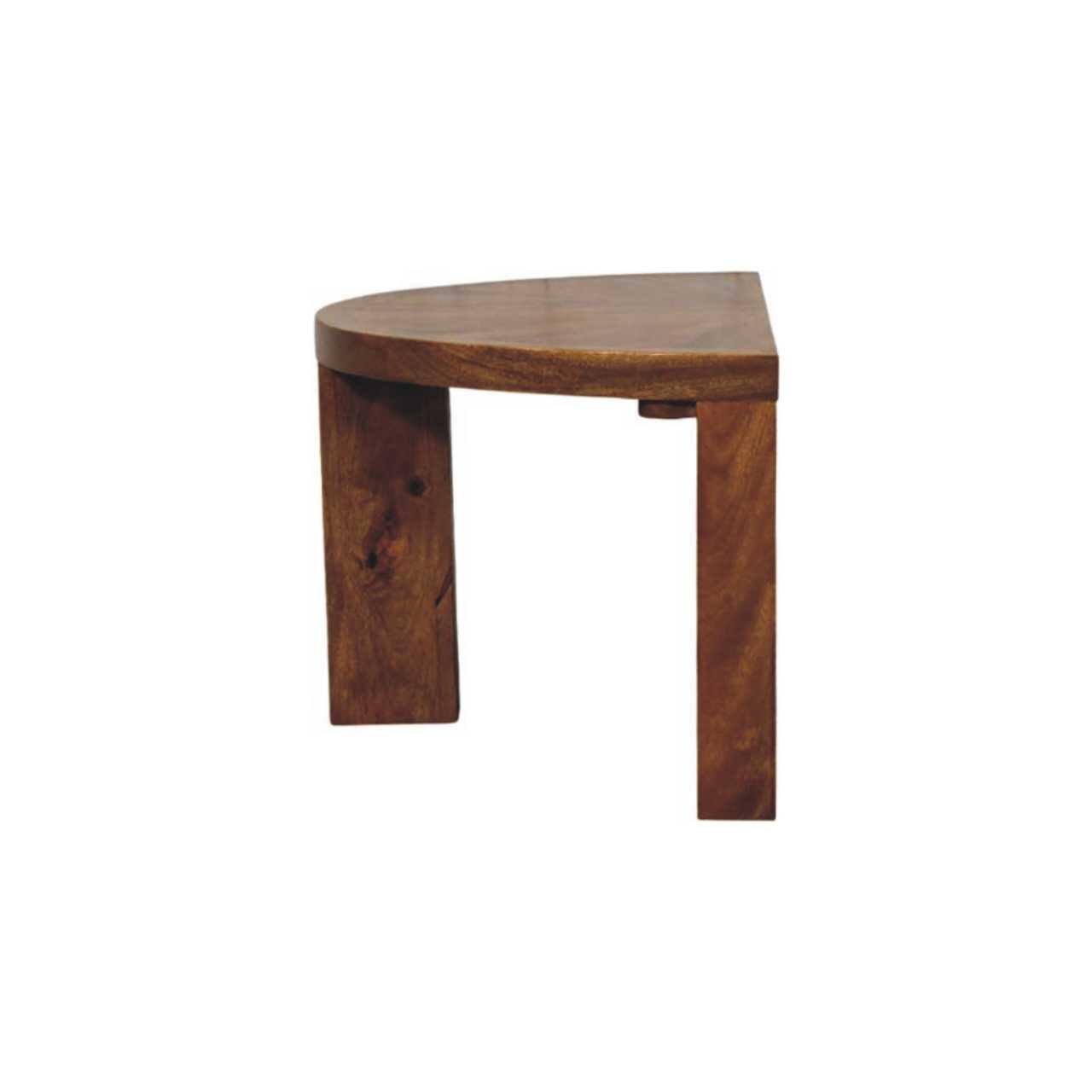 Alt View 4. Artisan Furniture - Artisan Furniture Solid Wood Amber Oak Half Moon Coffee Table, Brown - Beige.