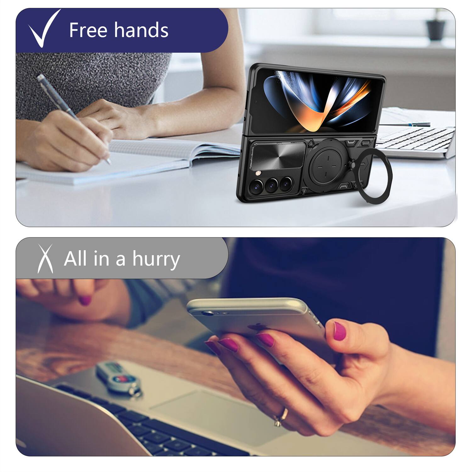 Free hands

All in a hurry