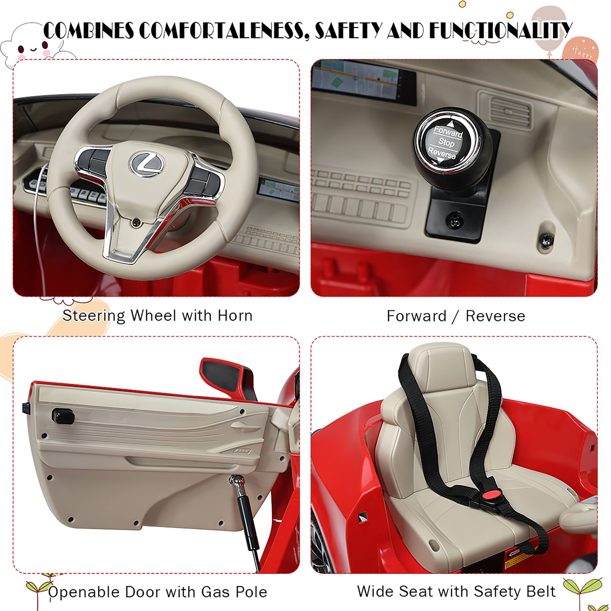 COMBINES COMFORTALENESS, SAFETY AND FUNCTIONALITY

- Steering Wheel with Horn
- Forward / Reverse
- Openable Door with Gas Pole
- Wide Seat with Safety Belt