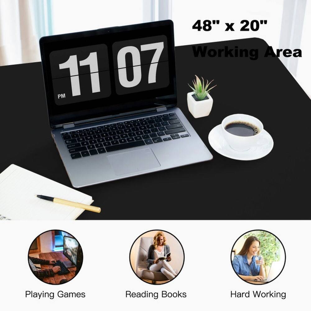 48" x 20" Working Area

11:07 PM

Playing Games  
Reading Books  
Hard Working