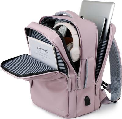 Multi-Pocket USB Travel Backpack Voyager Travel Max - Laptops up to 16", Purple Orchid | SaharaCase Multi-Pocket USB Travel Backpack Voyager Travel Max - Laptops up to 16", Purple Orchid | SaharaCase