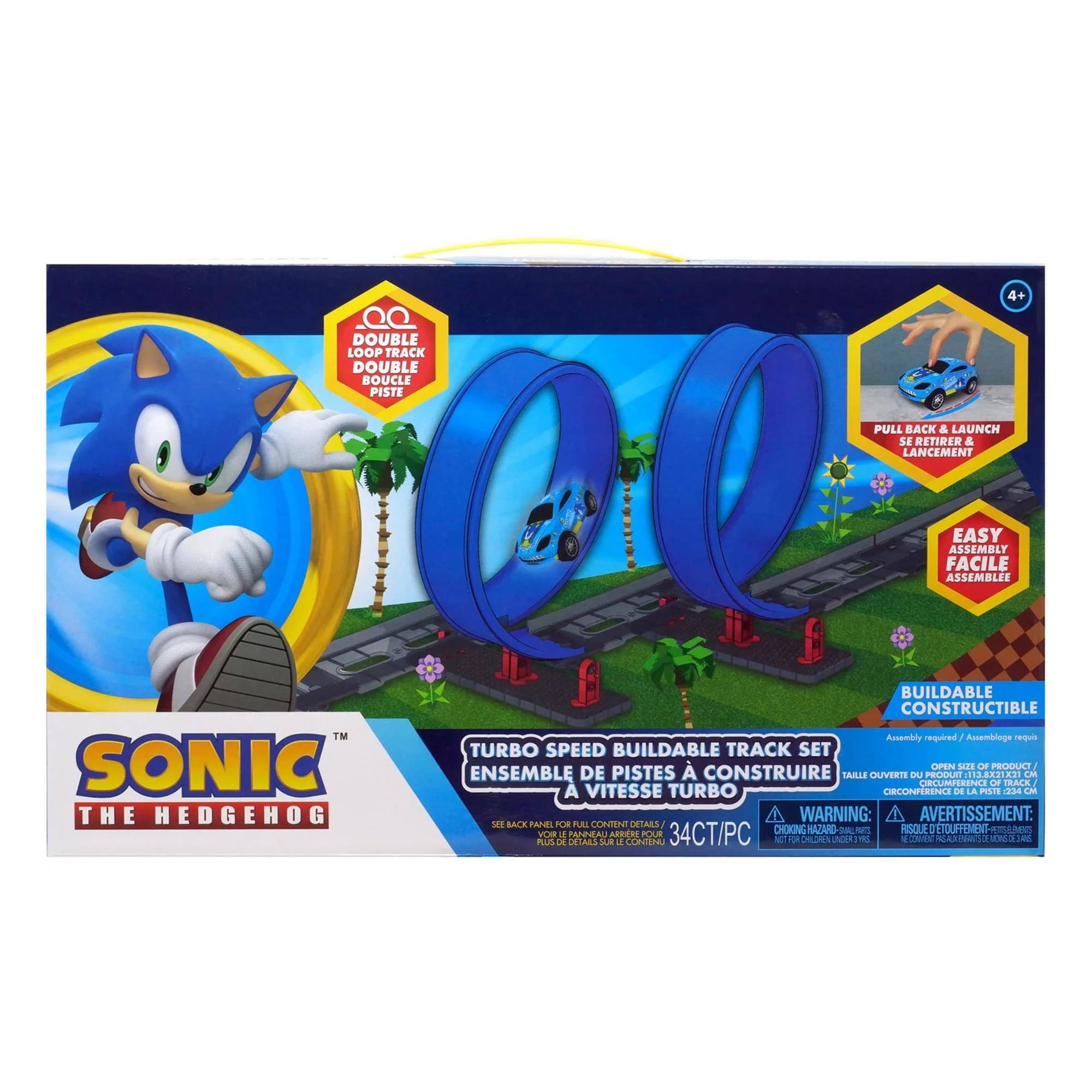 4+ DOUBLE LOOP TRACK DOUBLE BOUCLE PISTE PULL BACK & LAUNCH SE RETIMER & LANCEMENT EASY ASSEMBLY FACILE ASSEMBLÉE TM SONIC THE HEDGEHOG BUILDABLE CONSTRUCTIBLE Assembly Iardopas Auspmblage regue TURBO SPEED BUILDABLE TRACK SET CAPEN GUS C PRODUCT ENSEMBLE DE PISTES CONSTRUIRE TABLE OUVERTE DU PRODUIT 11AAA21A2 OM URCUNFCRENILE TM TRACK 1 A VITESSE TURBO ORCONFERENICE - LA P CM WARNING: AVERTISSEMENT. MT SE PANEL FAI COPIIE DITALS CHOKING NAZARD - RRSOUEE ETOUFFEMENT TAENS VO - TANREAU ARRERE POUR 34CT/PC PLUS IAS AE CONTINU Adds AIRI i , CR NL h ONS