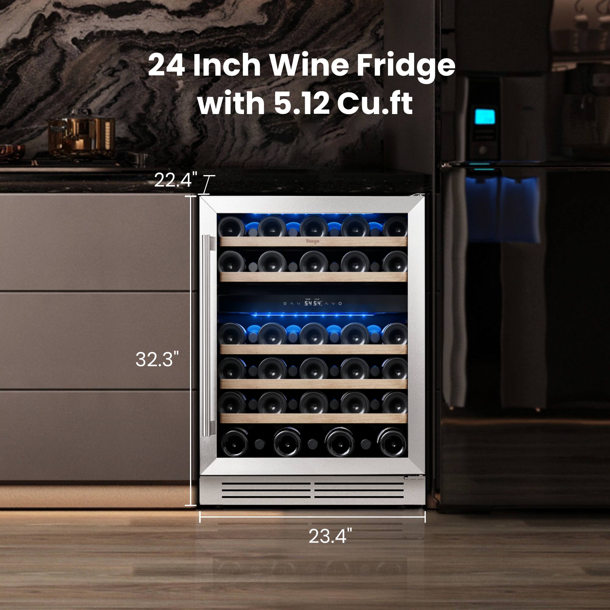 24 Inch Wine Fridge with 5.12 Cu.ft  
22.4"  
32.3"  
23.4"