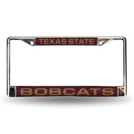 Rico Industries - Texas State Bobcats Chrome Metal Laser Cut License Plate Frame - Multi