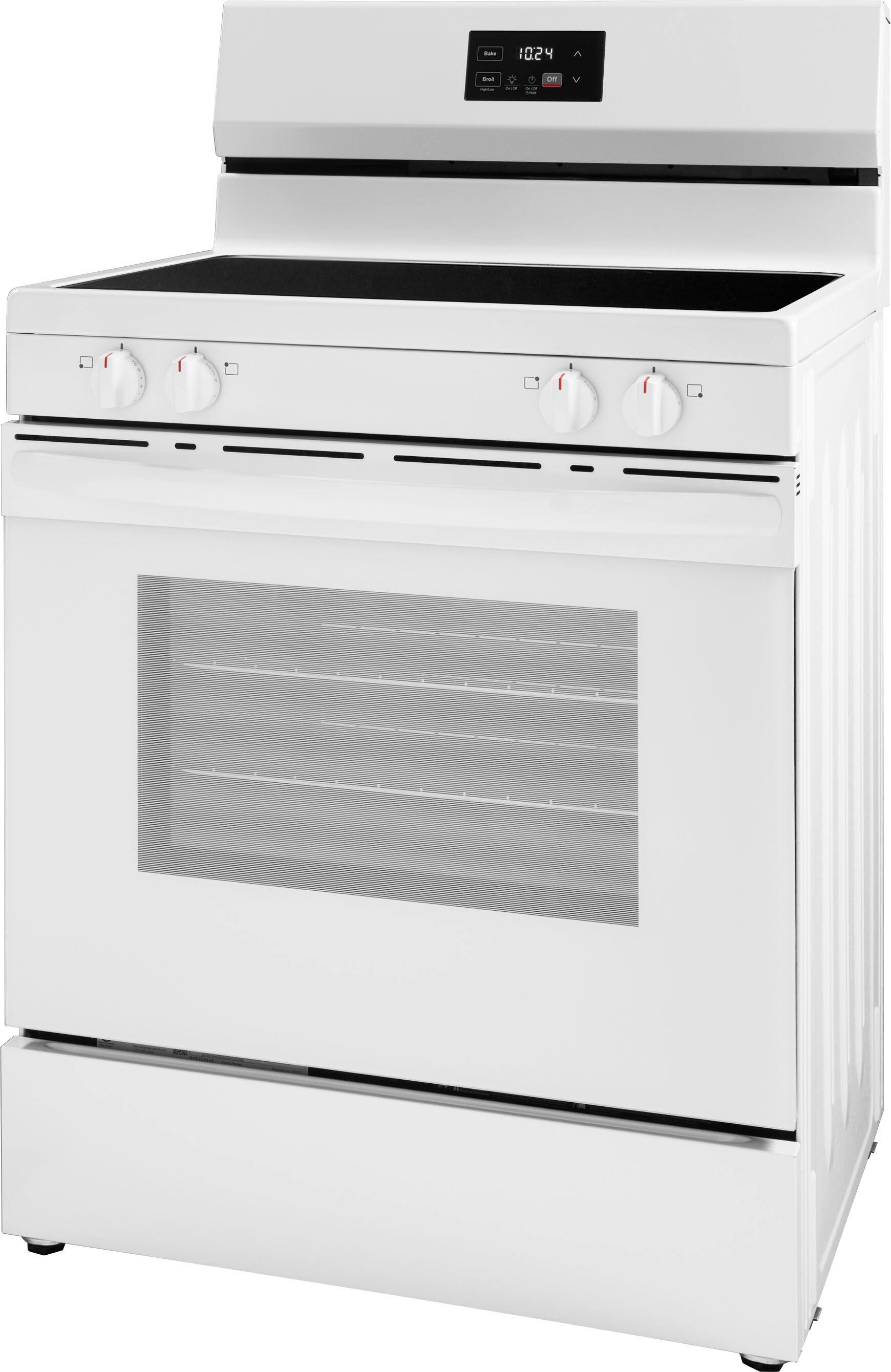 Alt View 14. Insignia™ - 5.3 Cu. Ft. Freestanding Electric Range with Dual-Size Burner and Storage Drawer - White.