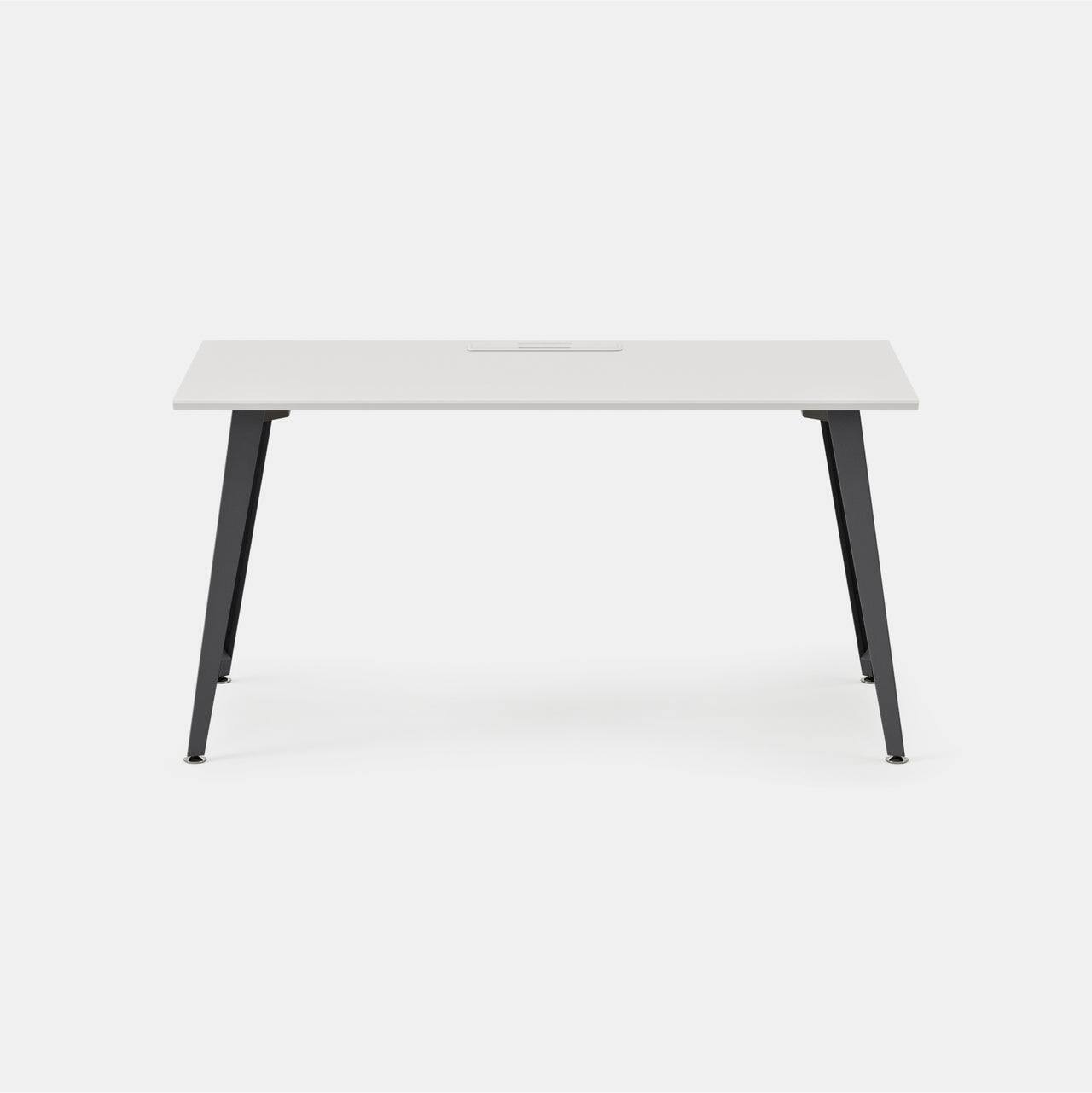 Angle. Branch Furniture - Branch 60" Office Desk – Modern Design, Spacious Work Surface, Durable Build, Integrated Cable Management - White.