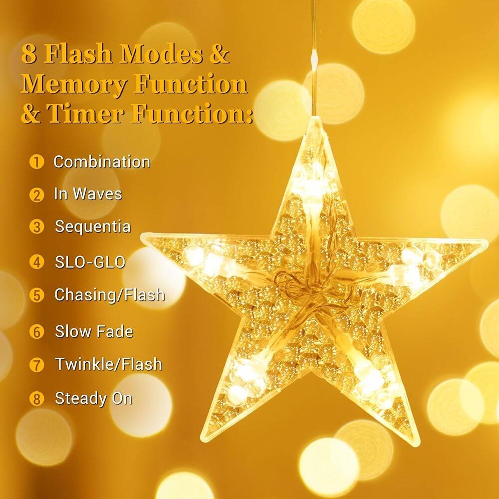 8 Flash Modes & Memory Function & Timer Function:

1. Combination
2. In Waves
3. Sequential
4. SLO-GLO
5. Chasing/Flash
6. Slow Fade
7. Twinkle/Flash
8. Steady On
