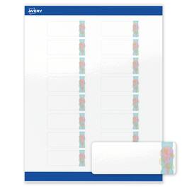 Avery - Labels, 1" x 2-5/8", Glossy Watercolors & Gold Leaves - White