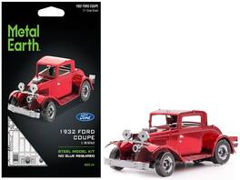 Model Kit 1932 Ford Coupe (Moderate Difficulty) Steel Model by Metal Earth - Red