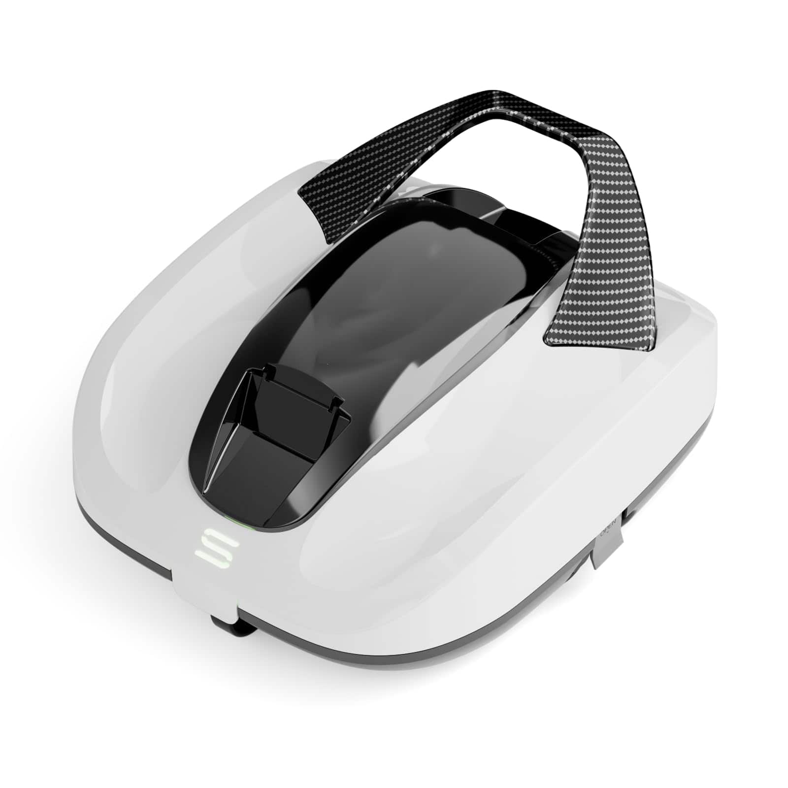 GlowWise - Portable Robotic Pool Cleaner - 150Mins Runtime, Self-Parking, Up to 900 Sq.Ft, Ideal for Above-Ground Pools‌ - White