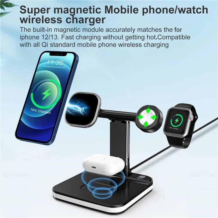 Super magnetic Mobile phone/watch wireless charger

The built-in magnetic module accurately matches the for iphone 12/13. Fast charging without getting hot. Compatible with all Qi standard mobile phone wireless charging

11:35 Monday December 25
78% Charged