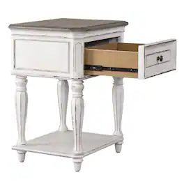 Liberty Furniture Industries - Magnolia Manor Leg Night Stand in Antique - White