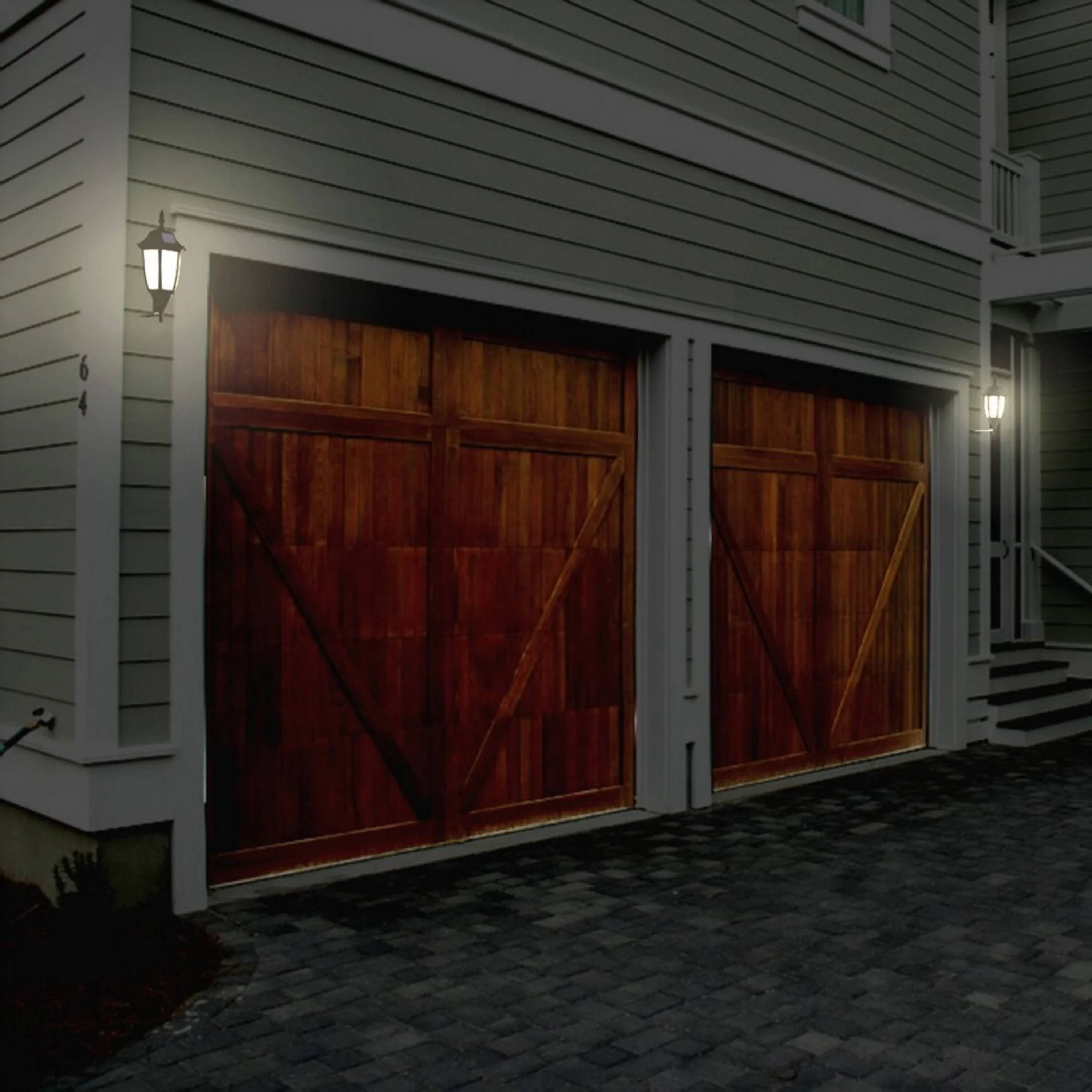 Alt View 6. Techko Maid - Solar Classic Wall Light with Wall Mount (Dual Lighting Modes) - Black.