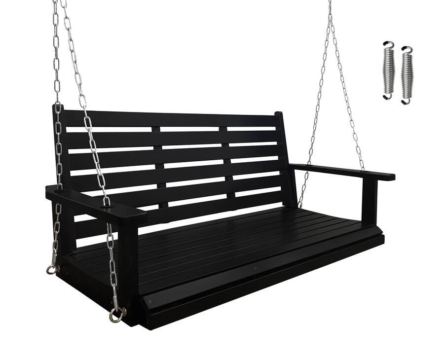 Spring For Bench Fortune Candy Wooden Porch Swing Bench with Hanging Chains & Springs ...