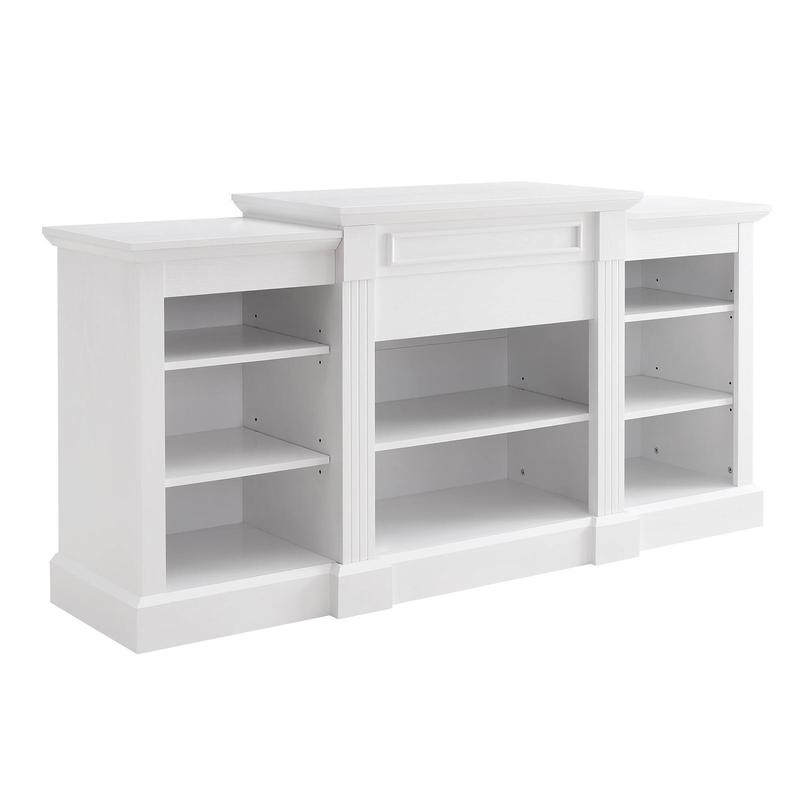Alt View 7. Chateau Abodes - 65" Modern TV Stand,  Media Console Table with Large Storage Cabinet - White.