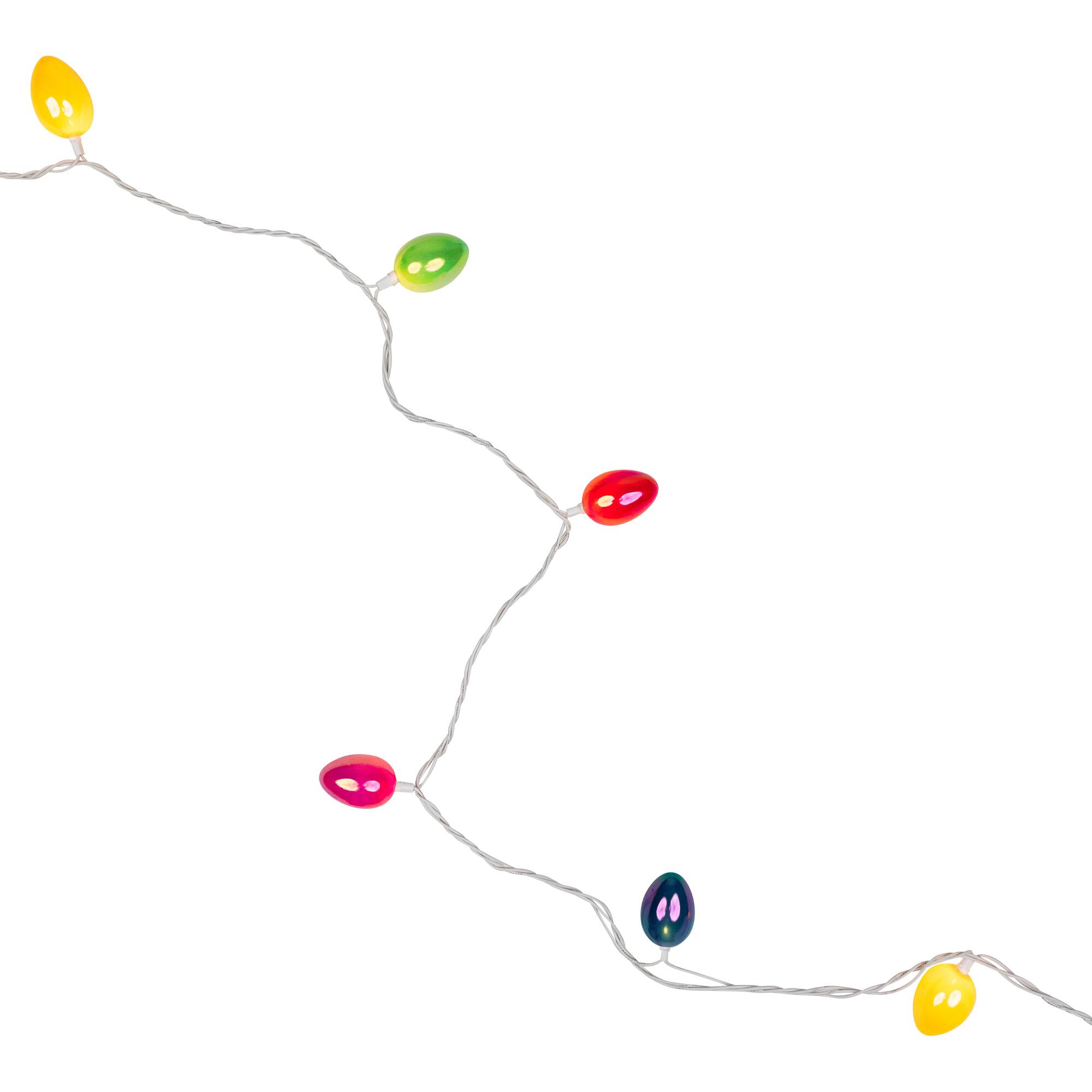 Alt View 9. Northlight - 10-Count Pearl Multi-Colored Easter Egg String Light Set, 7.25ft White Wire - Green.