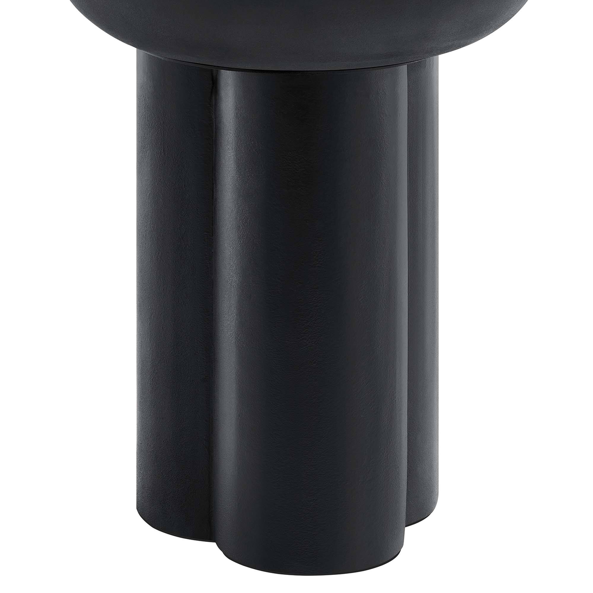 Alt View 5. Modway - Caspian Round Concrete Side Table by Modway - Black.