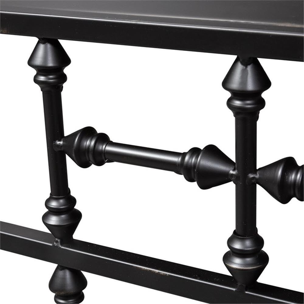 Alt View 3. Liberty Furniture Industries - Vintage Series Open Night Stand - Black in Distressed Metal - Black.