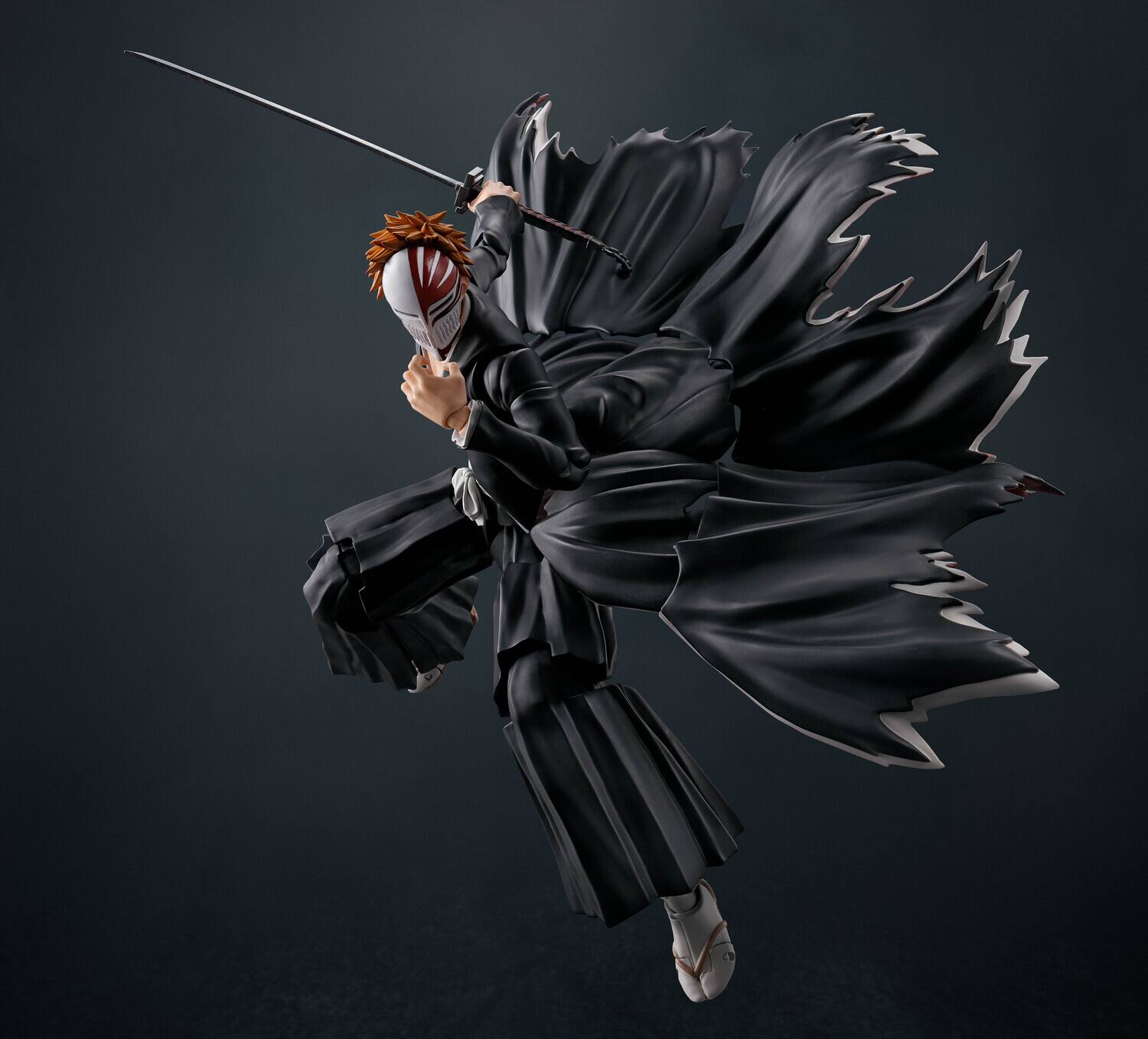 Alt View 2. Bandai - Tamashii Nations - Bleach - S.H.Figuarts - Ichigo Kurosaki (Getsuga Tensho) Action Figure   - Collectibles - Multicolor.