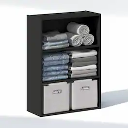 Furinno - REED Closet Organizers and Storage, Closet Organizer, Open Shelf Closet Storage, for Wardrobe, Bedroom, Living Room - Americano