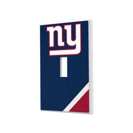 Keyscaper - New York Giants Diagonal Stripe Single Toggle Light Switch Plate - Multicolor
