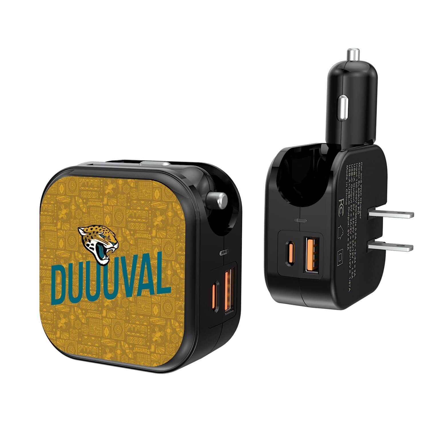 Keyscaper - Black Jacksonville Jaguars 2-In-1 USB A/C Charger - Black price history on PriceWatchPro