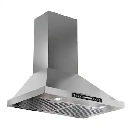 Front. ZJKLA - ZJKLA - 30 inches - Externally Vented - Wall Mount Range Hood - Stainless Steel - Stainless steel.