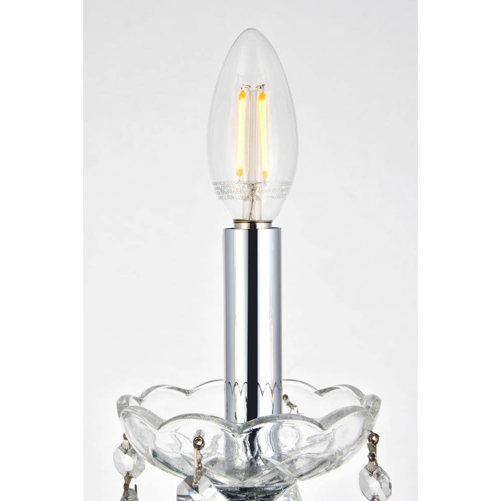 Left. Elegant Lighting - St. Francis 3 light Chrome Wall Sconce Clear Royal Cut Crystal - Chrome.