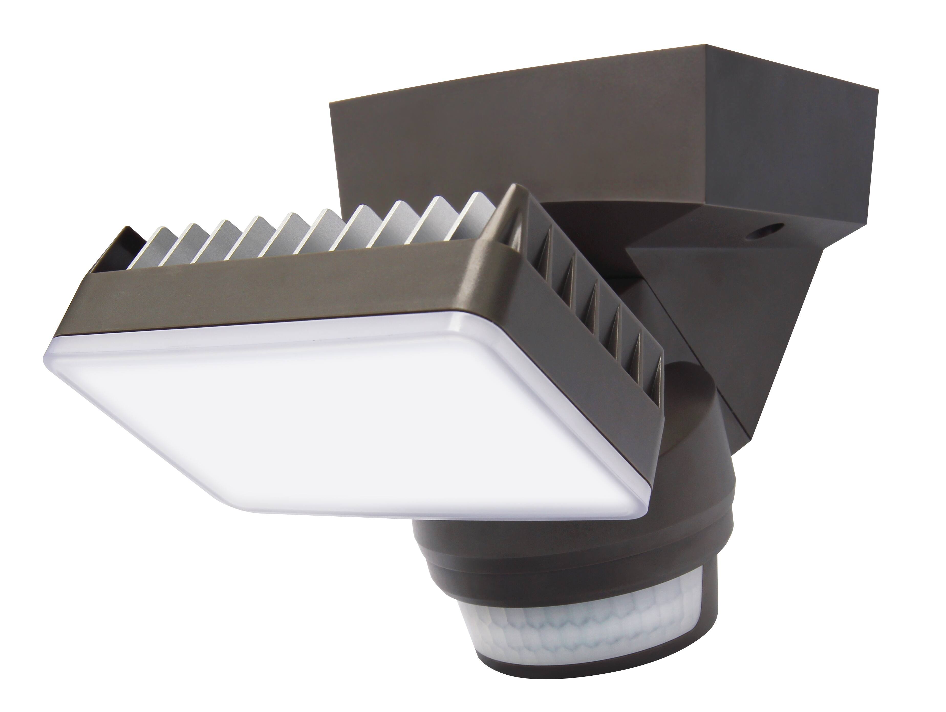 Alt View 1. IQ America - IQ America LED Outdoor Motion Security Flood Light 1600 Lumen 180 degree 70 ft Detection Wall Eave Universal Mount BZ - Bronze.
