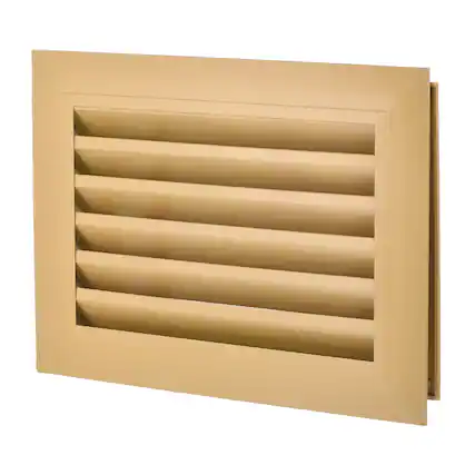 Front. Unique Bargains - 12" x 8" Door Air Vent Cover, Anodized Aluminum Alloy Louvered Grille Guard for Cabinet Wardrobe Door - Black.