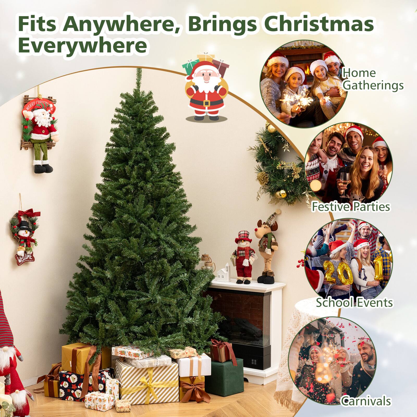 Fits Anywhere, Brings Christmas Everywhere

- Home Gatherings
- Festive Parties
- School Events
- Carnivals