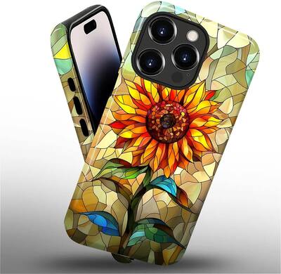 Wikistore Case for iPhone 15 Plus Hybrid 2 Layer Durable Smartphone Protection Case Stained Glass Sunflower - Best Buy Wikistore Case for iPhone 15 Plus Hybrid 2 Layer Durable Smartphone Protection Case Stained Glass Sunflower - Best Buy