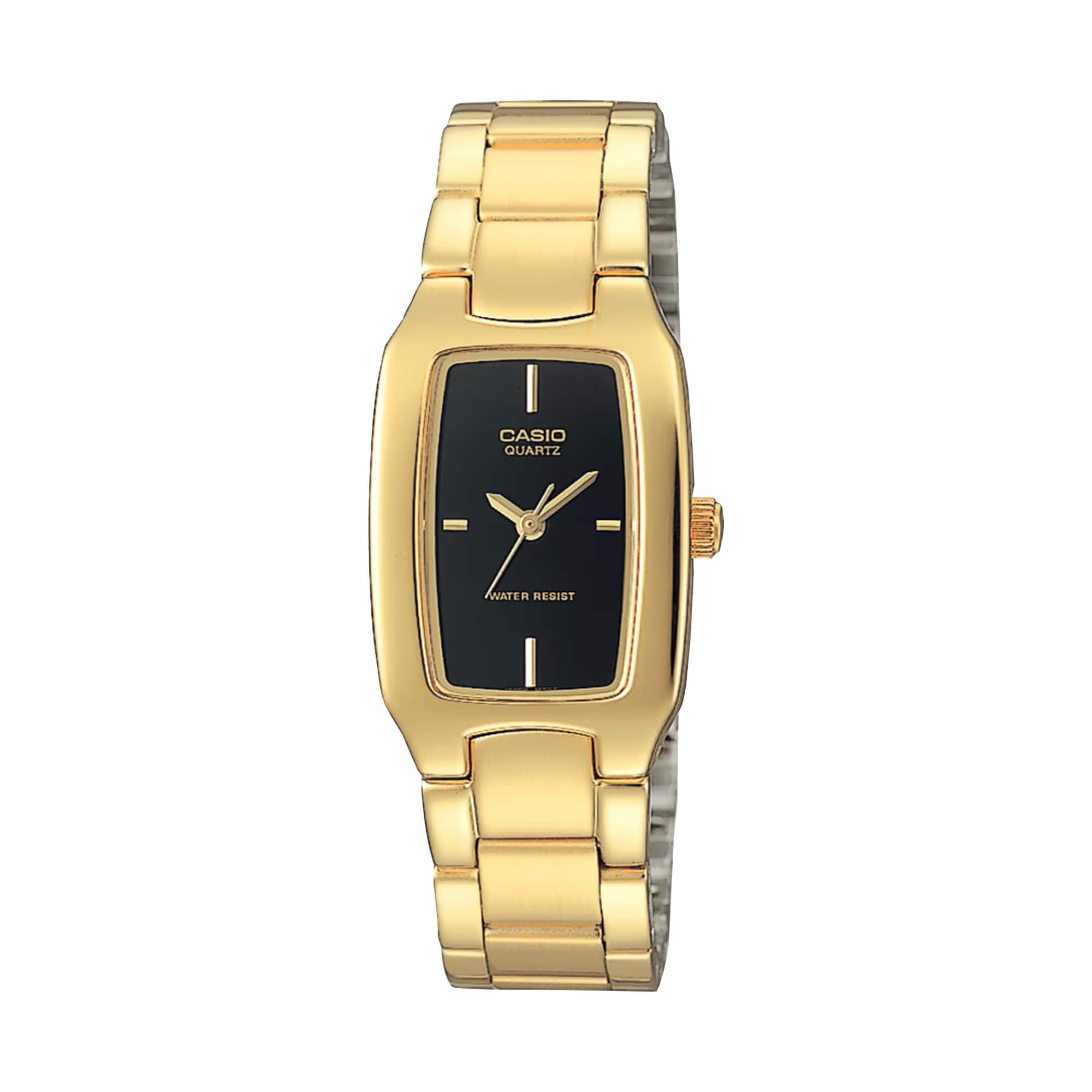 Casio - Women’s -Tone Black Dial Stainless Steel Watch - LTP-1165N-1C-NOBX-EW - Gold price history on PriceWatchPro