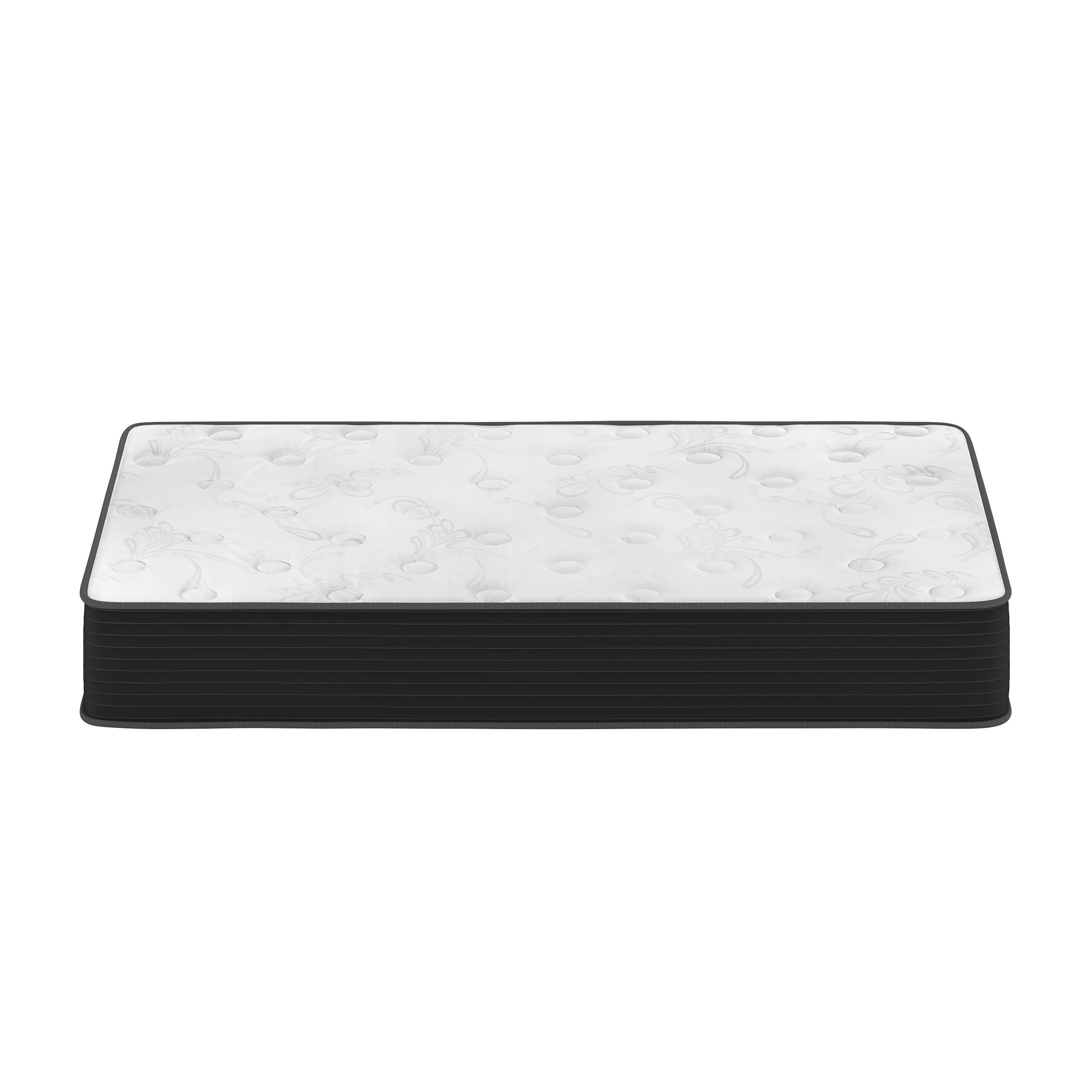 Alt View 10. Emma + Oliver - 10" Hybrid Pocket Spring with Cooling Foam Layer Mattress in a Box - White/Black.