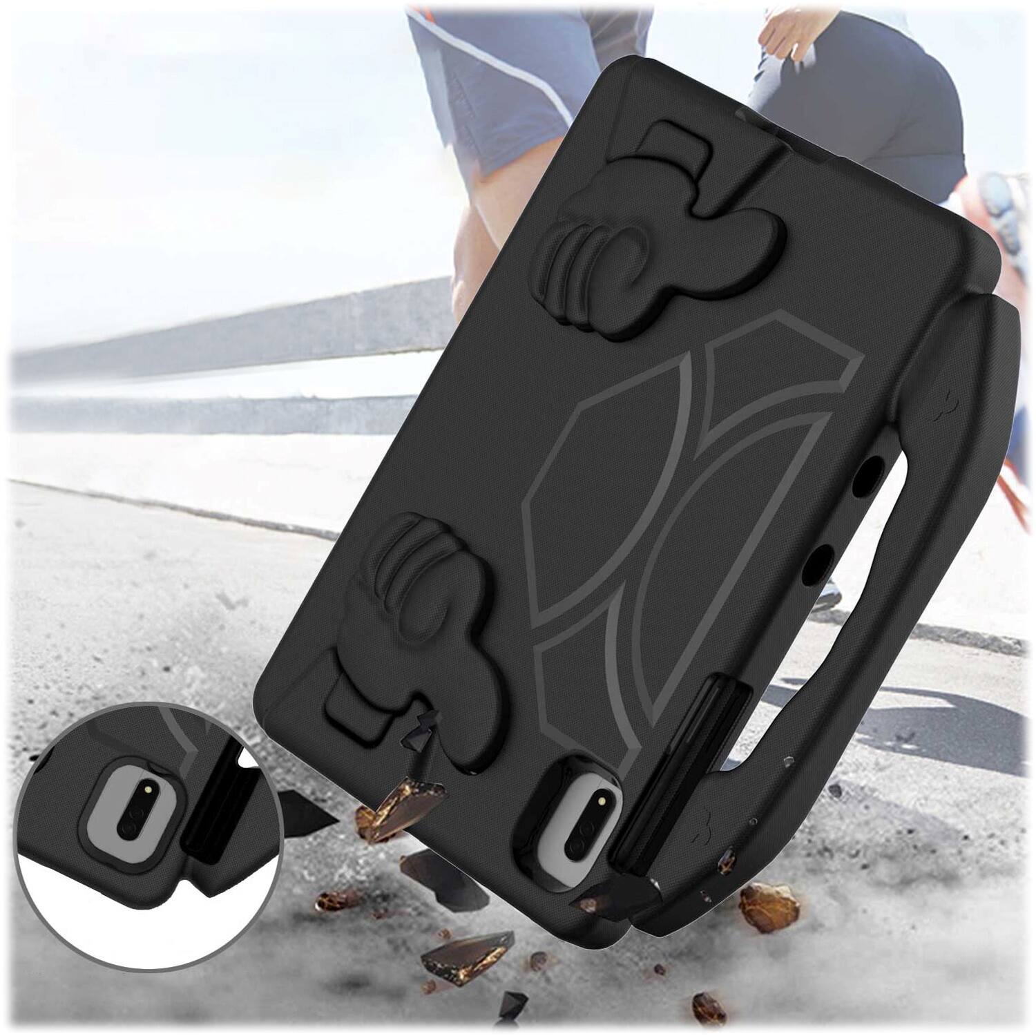 Alt View 15. SaharaCase - KidProof Case for Samsung Galaxy Tab A9+ - Black.