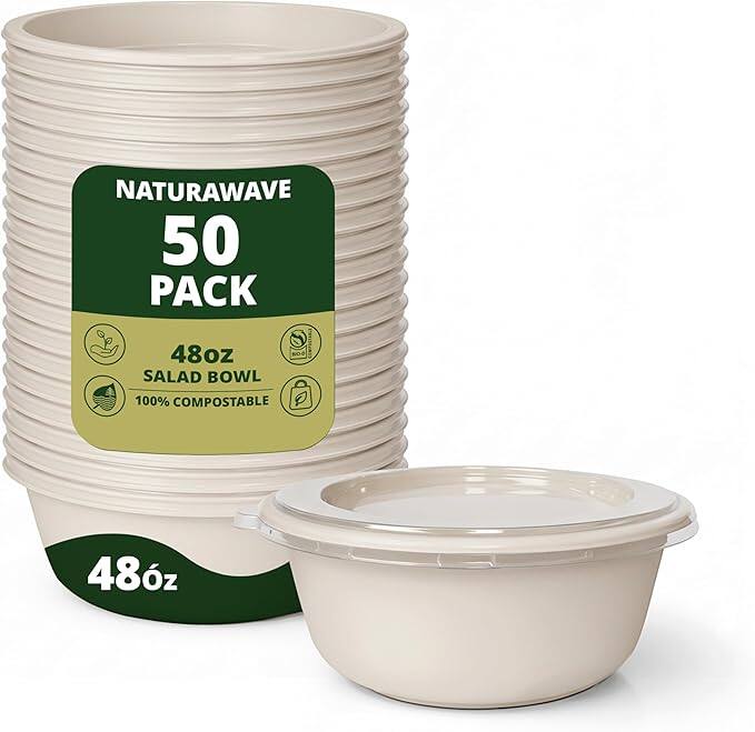 NATURAWARE ESSENTIALS - 48 OZ Salad Bowl W lids