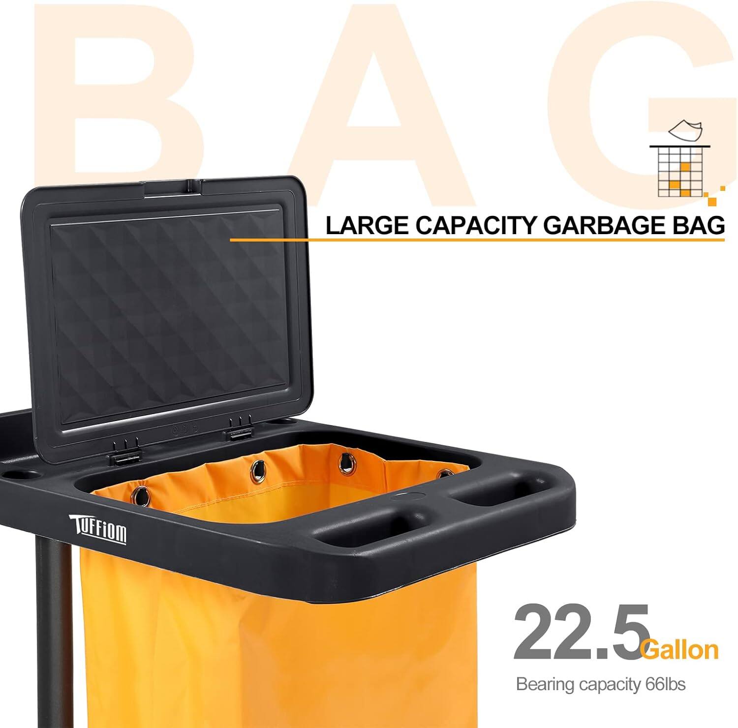 BAG G LARGE CAPACITY GARBAGE BAG TUFFiOM 22.5 Gallon Bearing capacity 66lbs