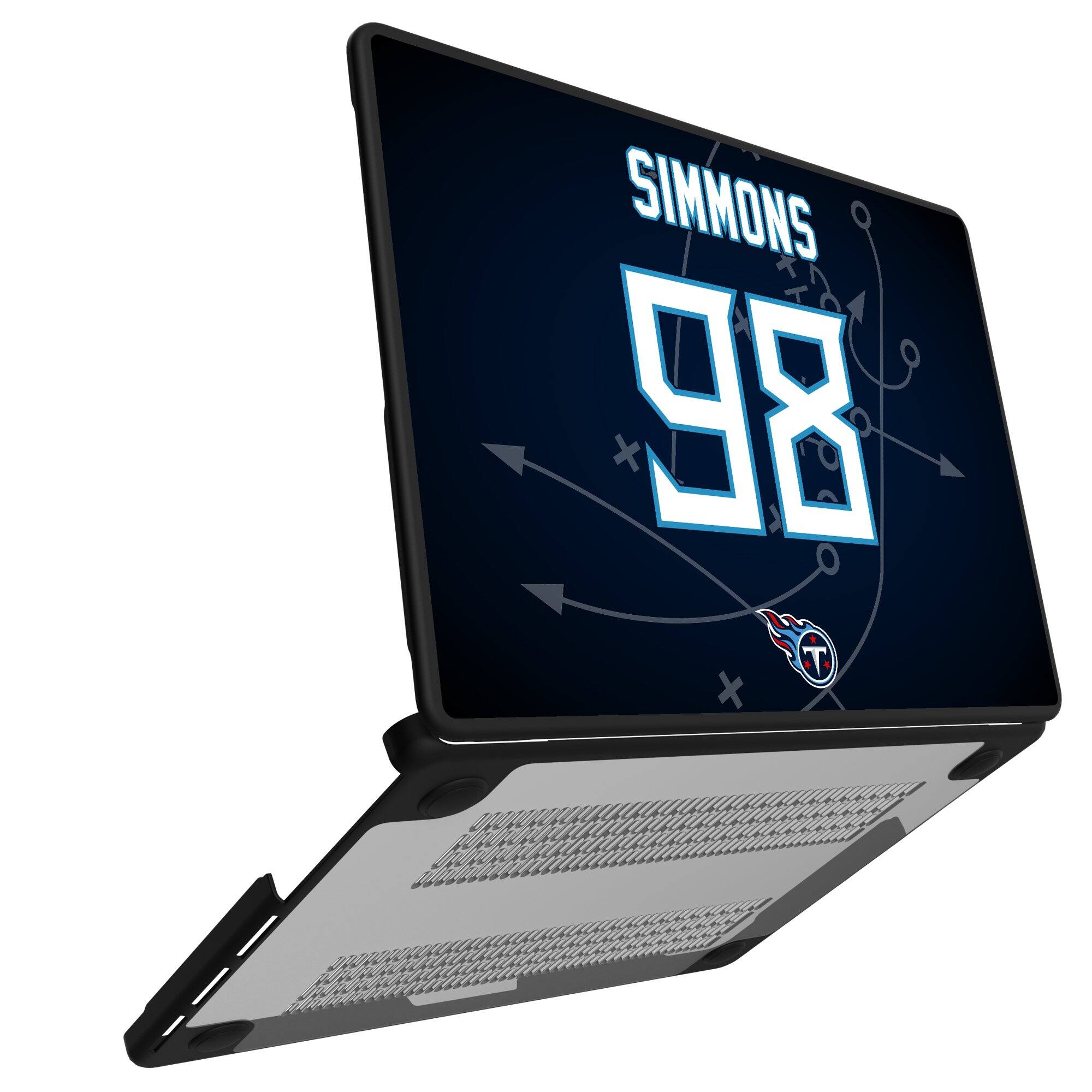 Alt View 1. Keyscaper - Jeffery Simmons Tennessee Titans MacBook Case - Air 13 in - Multicolor.