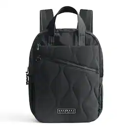 Bagsmart - Paz 23L Quilted Travel Backpack Lightweight Water-Repellent Daypack for 15.6 Inch Laptop Work School Underseat - Black