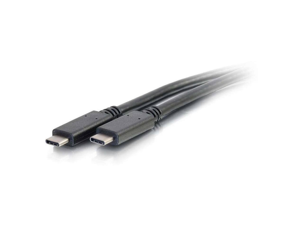 Alt View 2. Cables to Go - C2G 1M USB-C to USB-C 3.1 Cable USB Type-C Cable USB Type-C Cable - Black.