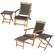 Front. Costway - 4PCS Patio Rattan Folding Lounge Chair Table Acacia Wood withRetractable Footrest - Mix Brown.